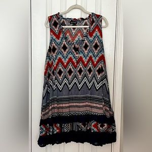 RAINDROPS WOMENS SHIFT, IKAT DESIGN, size xl